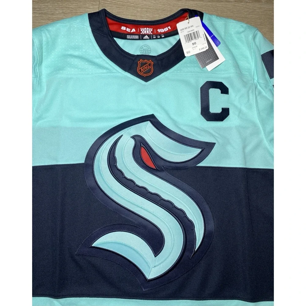 Men's 50 Authentic adidas Seattle Kraken Giordano PRIMEGREEN $240 Jersey H52325‎